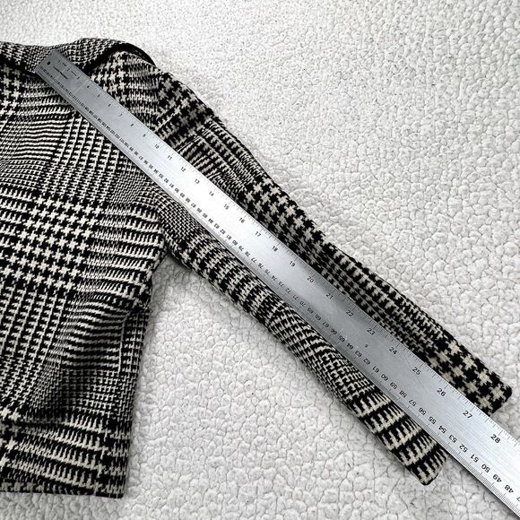 VTG Macy’s Little Shops Houndstooth Cropped Blazer Jacket Wool Tweed 60s Mod USA - Picture 10 of 11